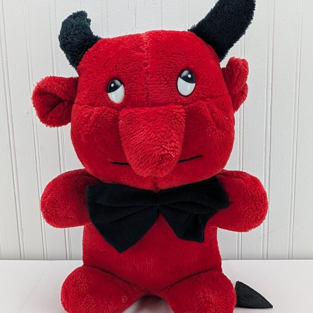 Vintage Acme Red Devil Plush 15" Stuffed Animal Retro Carnival Prize Lucifer
